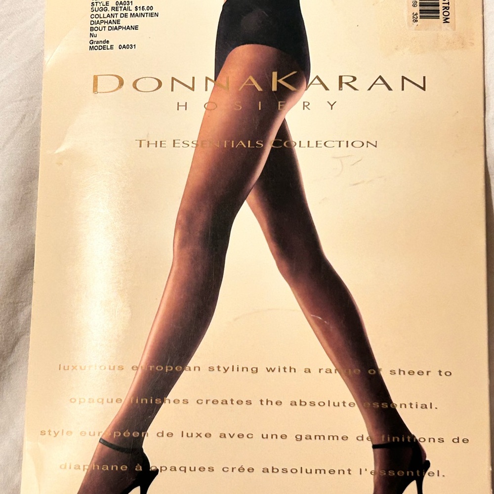 Donna Karan Hosiery Sheer Control Top Tights Nude Tall